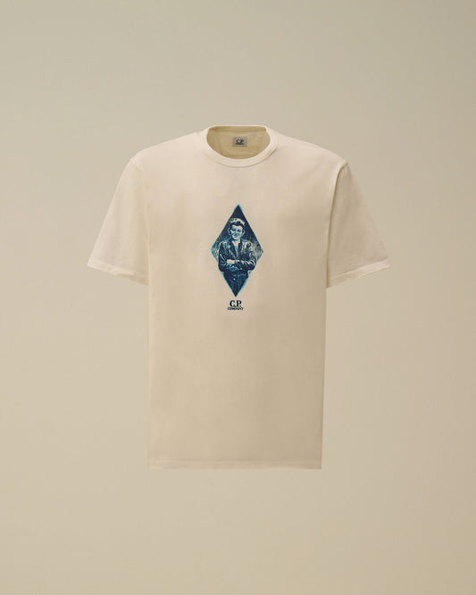 Compact 20/1 Jersey Short Sleeve British Sailor T-Shirt, GAUZE WHITE