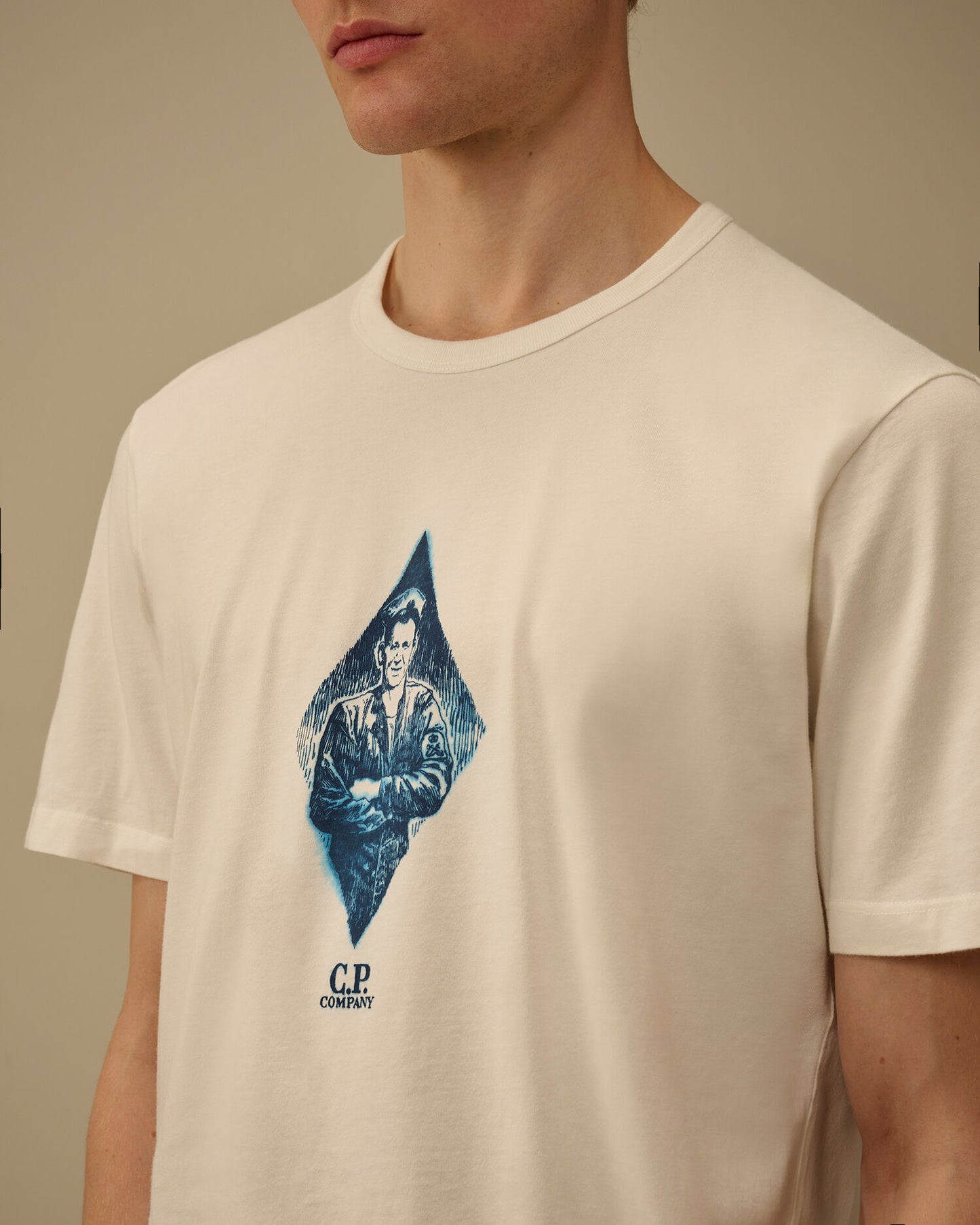 Compact 20/1 Jersey Short Sleeve British Sailor T-Shirt, GAUZE WHITE
