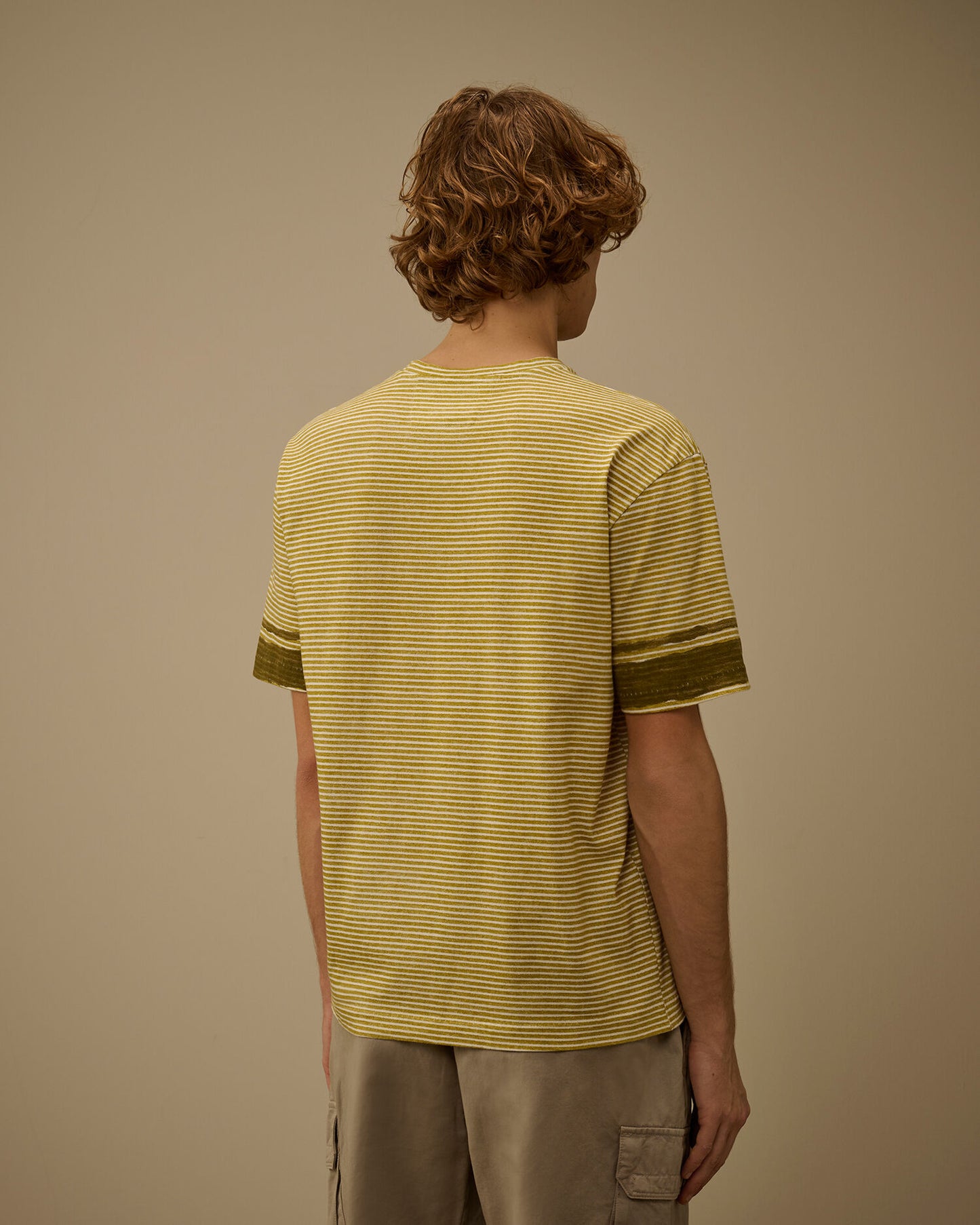Printed Jersey 20/1 Short Sleeve Logo T-Shirt, ANTIQUE MOSS -YELLOW