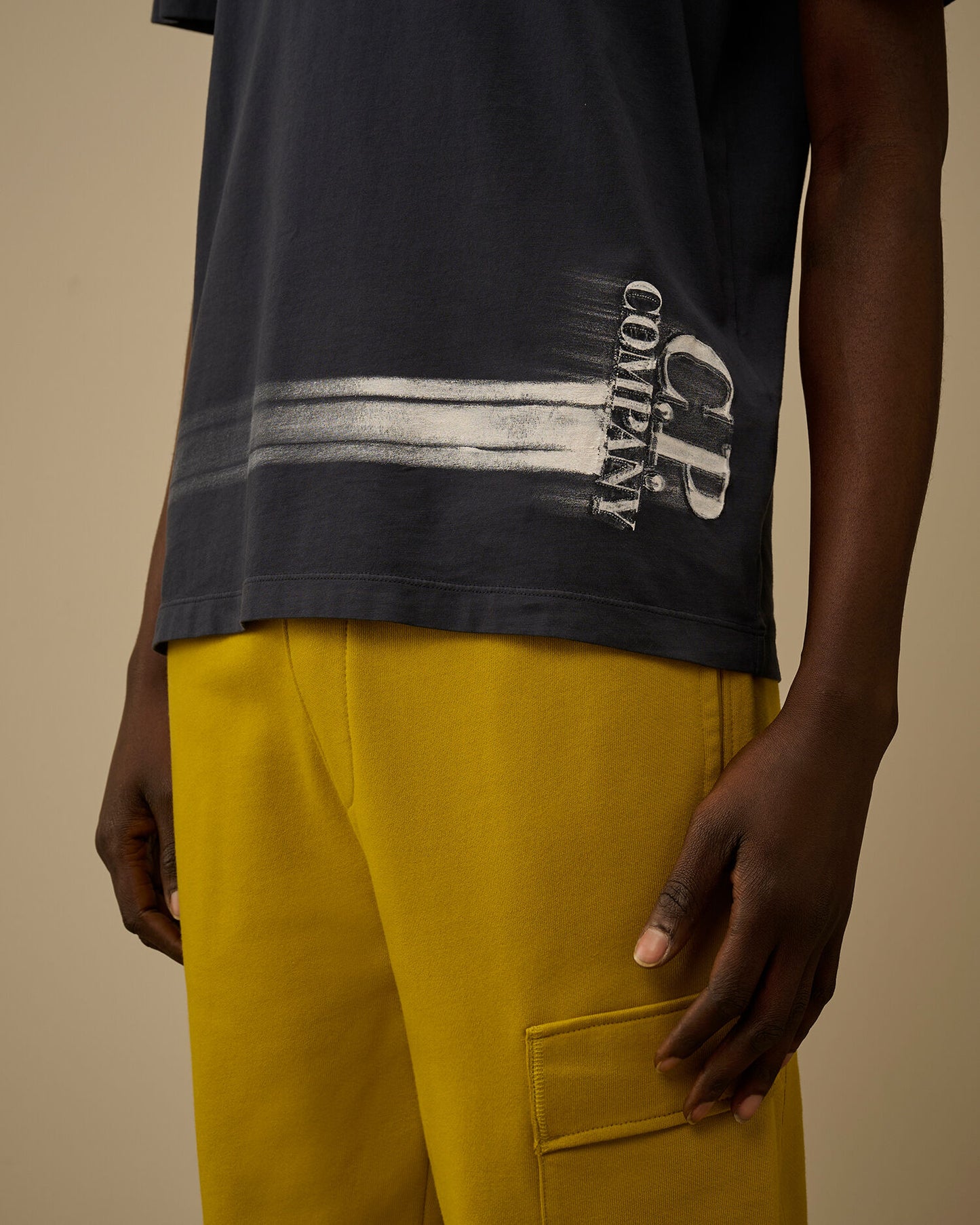 24/1 Jersey Short Sleeve Bottom Logo T-Shirt, MIDNIGHT NAVY - BLUE