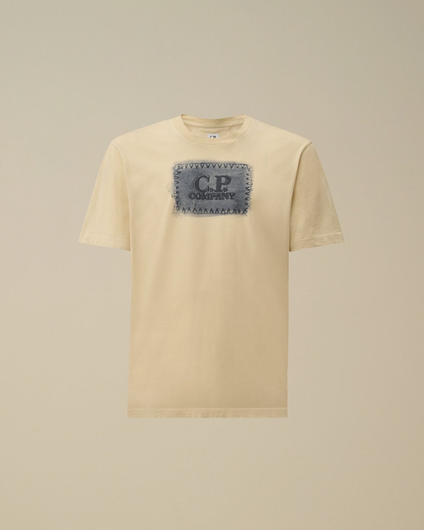 24/1 Jersey Short Sleeve Logo Label T-Shirt, FROZEN DEW - WHITE