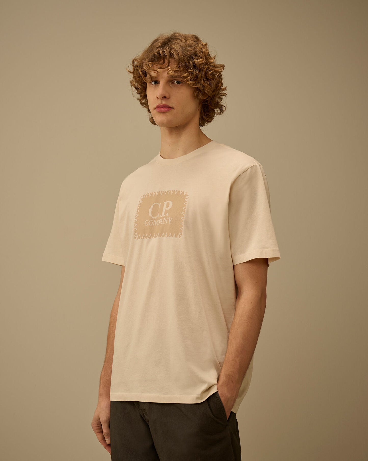 Jersey 30/1 Short Sleeve Logo Label T-Shirt, FROZEN DEW - WHITE