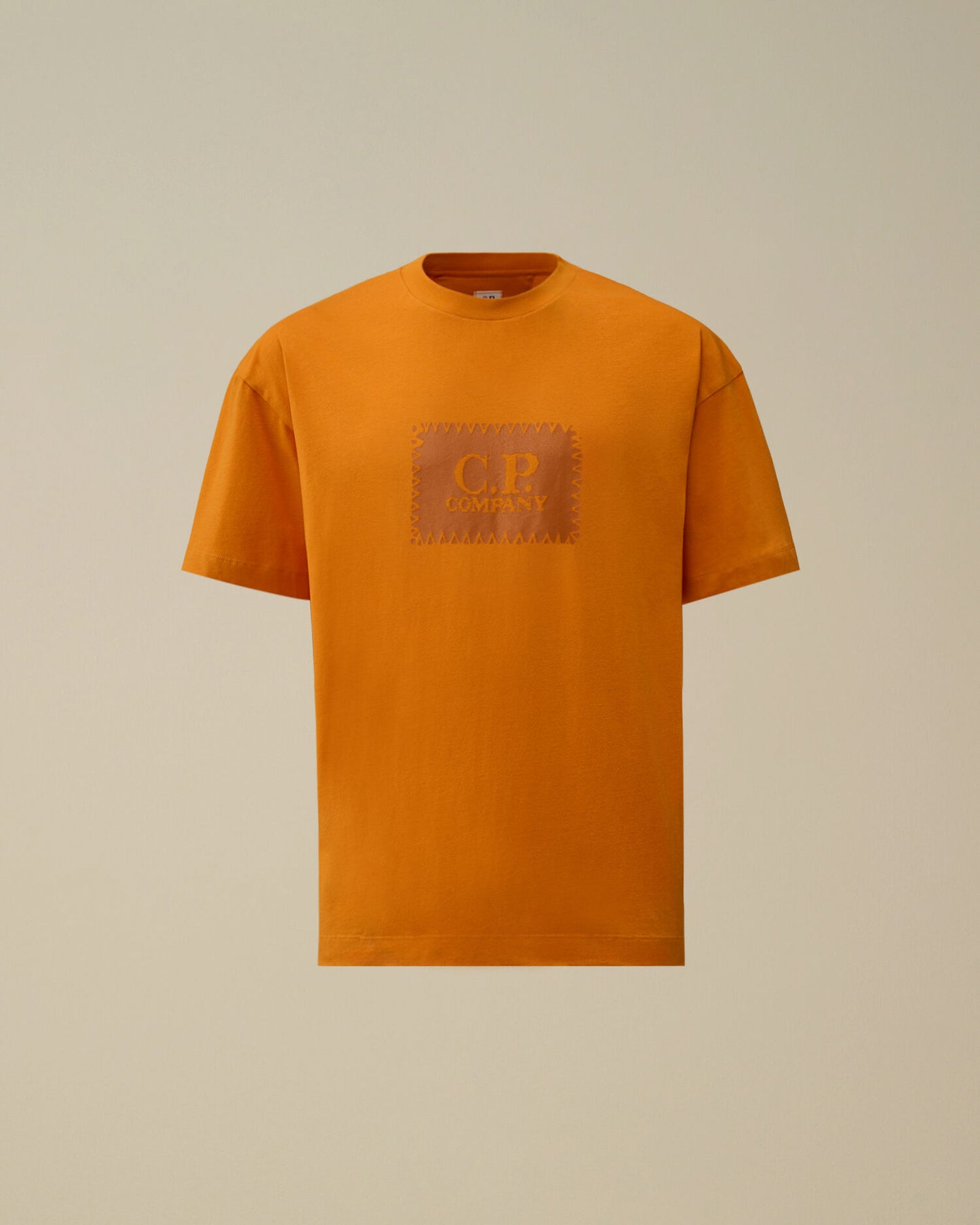 Jersey 30/1 Short Sleeve Logo Label T-Shirt, DESERT SUN - ORANGE