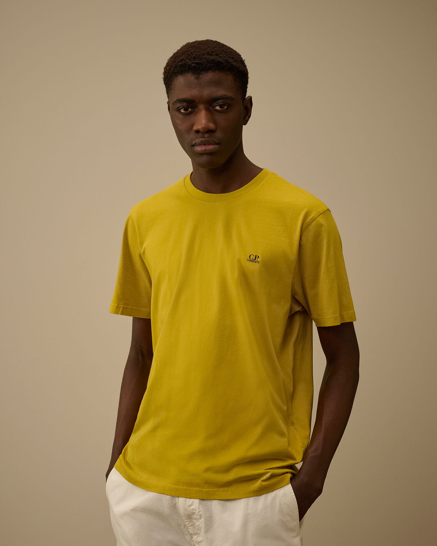 30/1 Jersey Short Sleeve Goggle T-Shirt, ANTIQUE MOSS -YELLOW