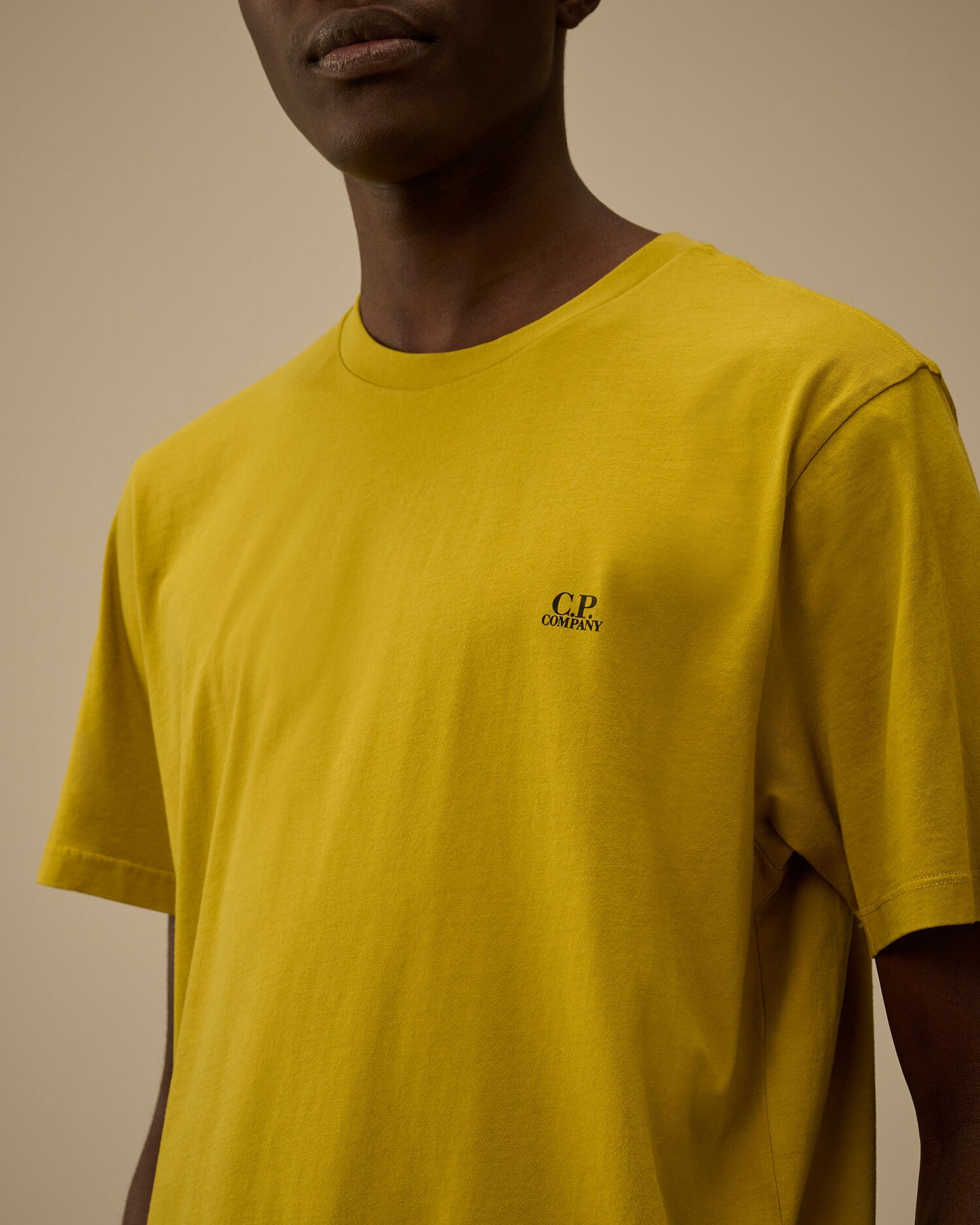 30/1 Jersey Short Sleeve Goggle T-Shirt, ANTIQUE MOSS -YELLOW