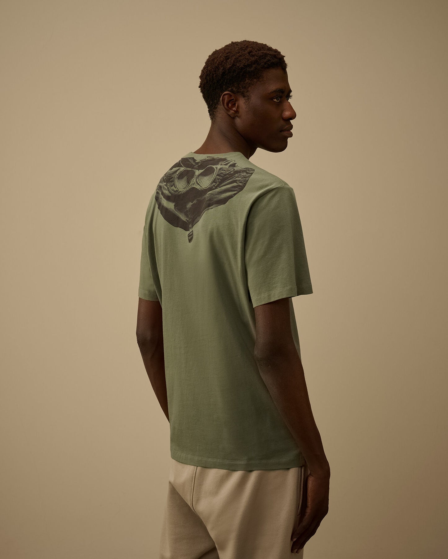 30/1 Jersey Short Sleeve Goggle T-Shirt, LAUREL WREATH - GREEN