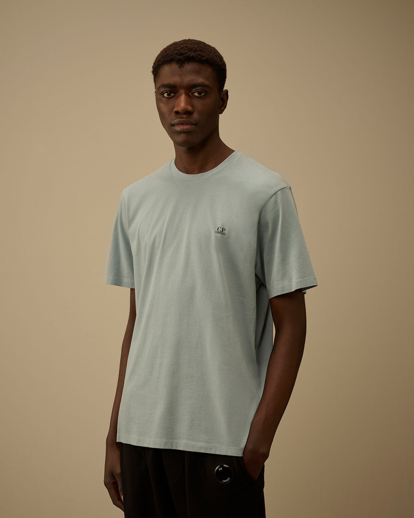 30/1 Jersey Short Sleeve Goggle T-Shirt, SILVER BLUE