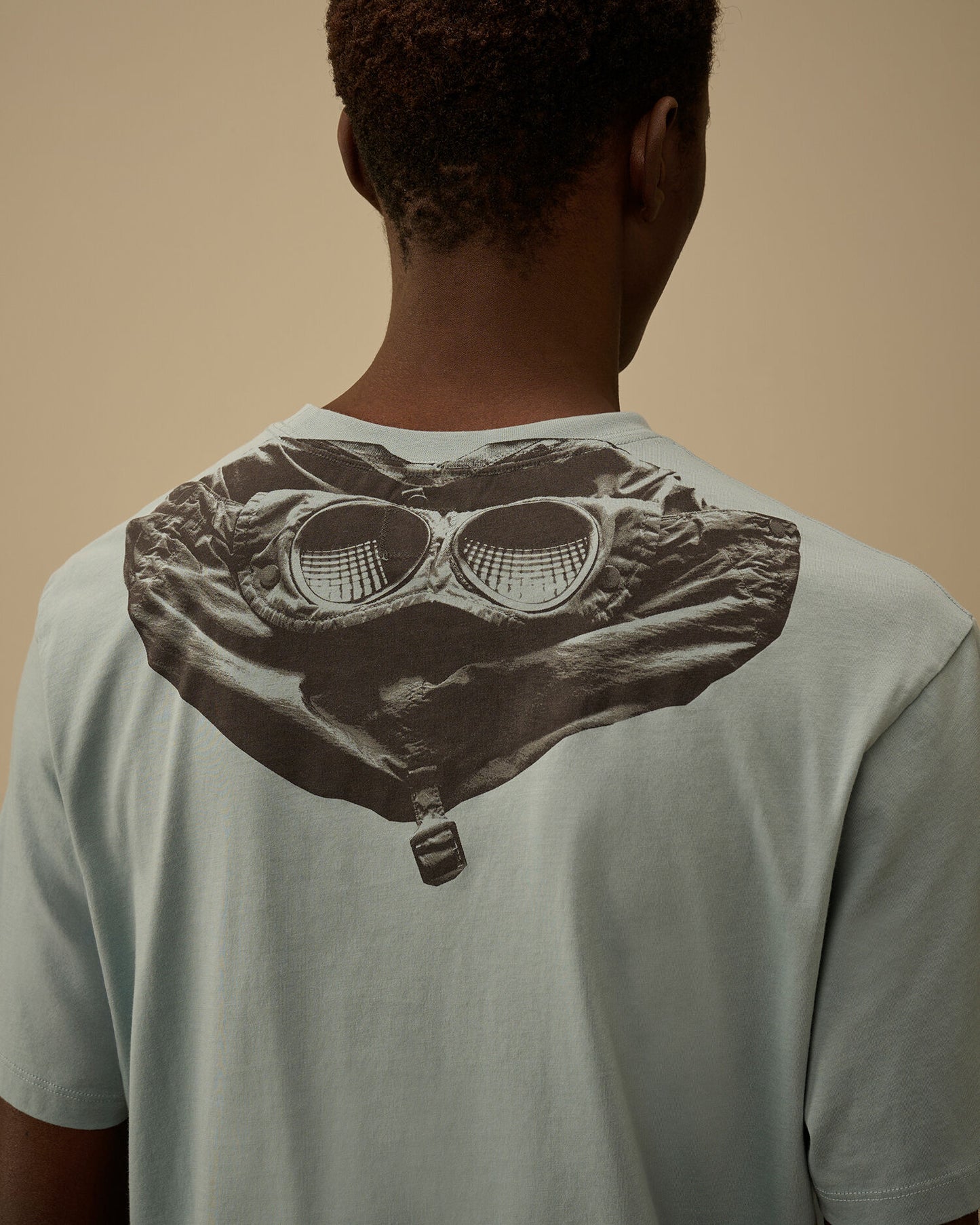 30/1 Jersey Short Sleeve Goggle T-Shirt, SILVER BLUE
