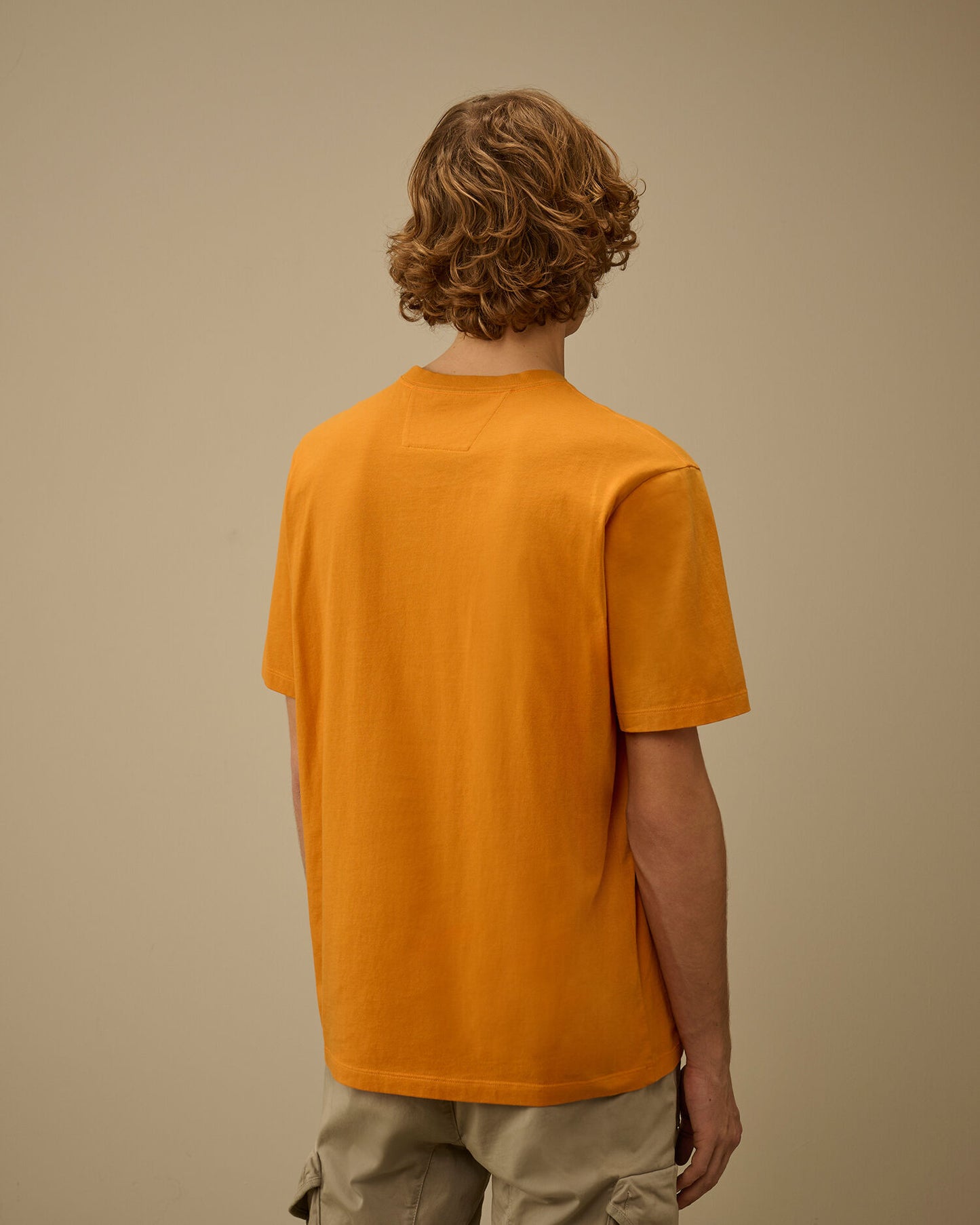 30/1 Jersey Short Sleeve Logo Patch T-Shirt, DESERT SUN - ORANGE