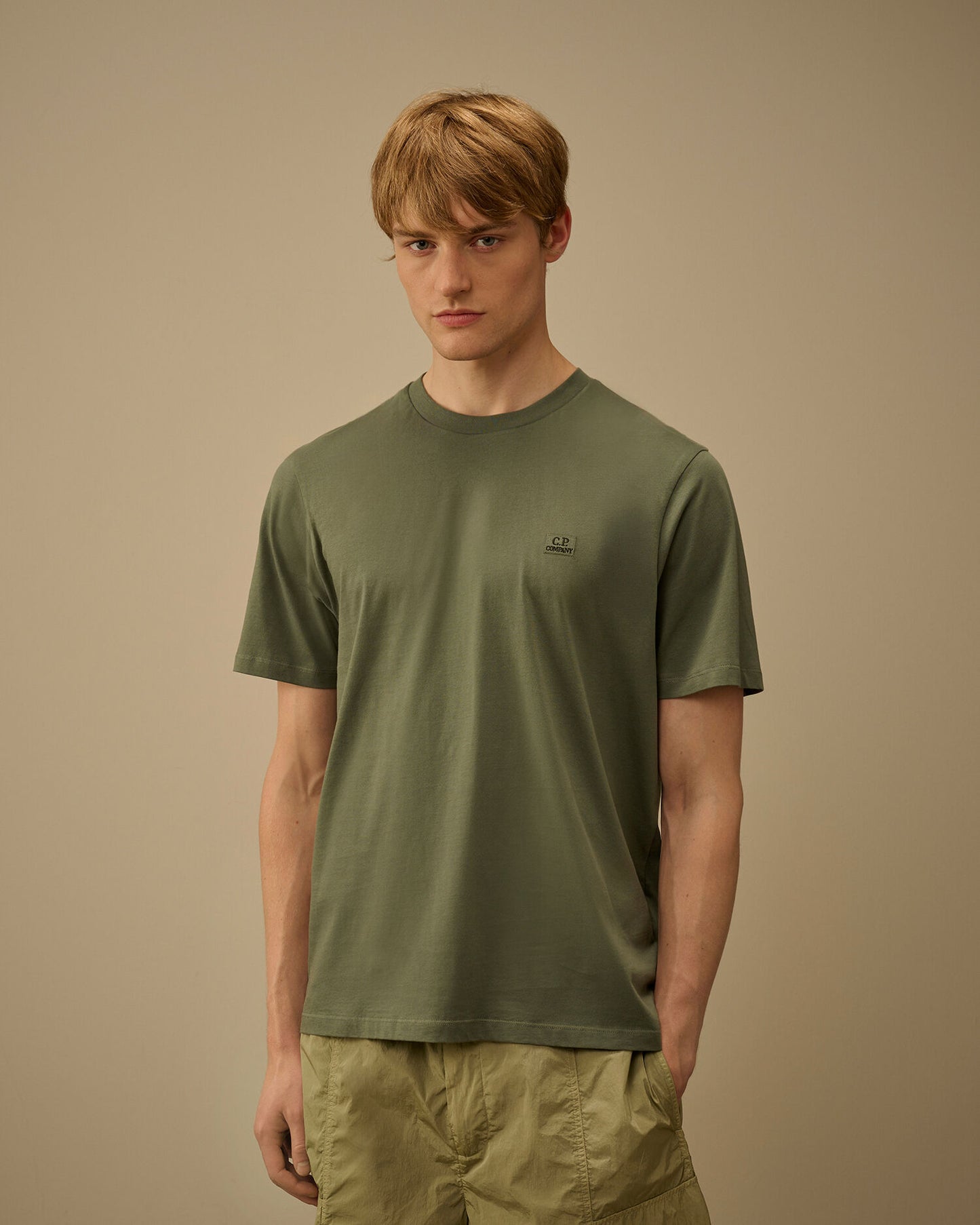 30/1 Jersey Short Sleeve Logo Patch T-Shirt, LAUREL WREATH - GREEN