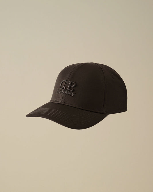 Gabardine Logo Cap, BLACK