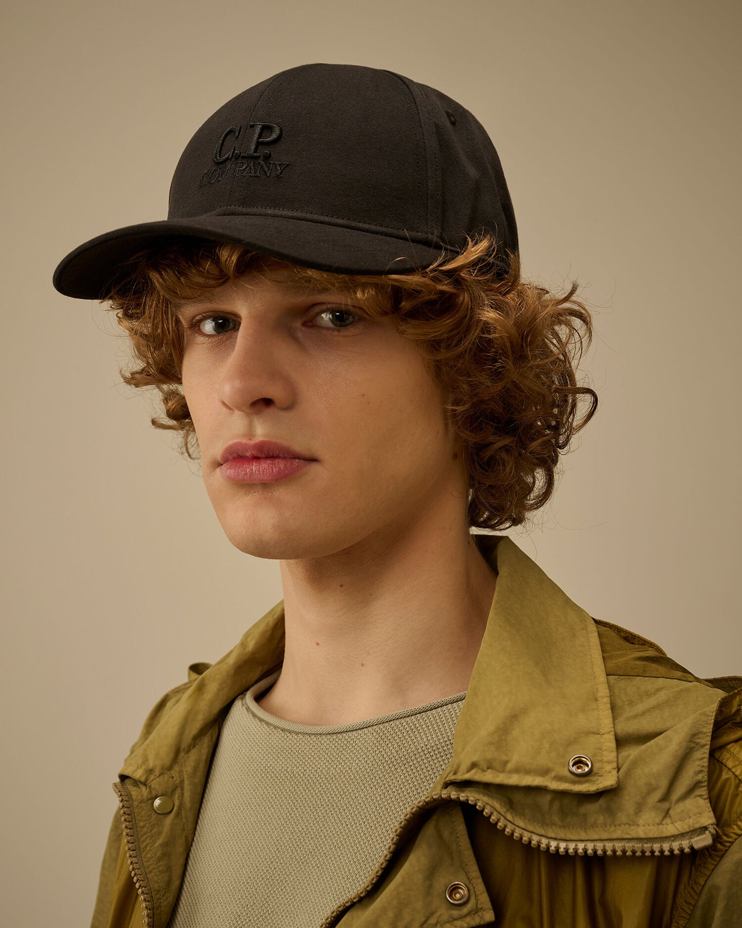 Gabardine Logo Cap, BLACK