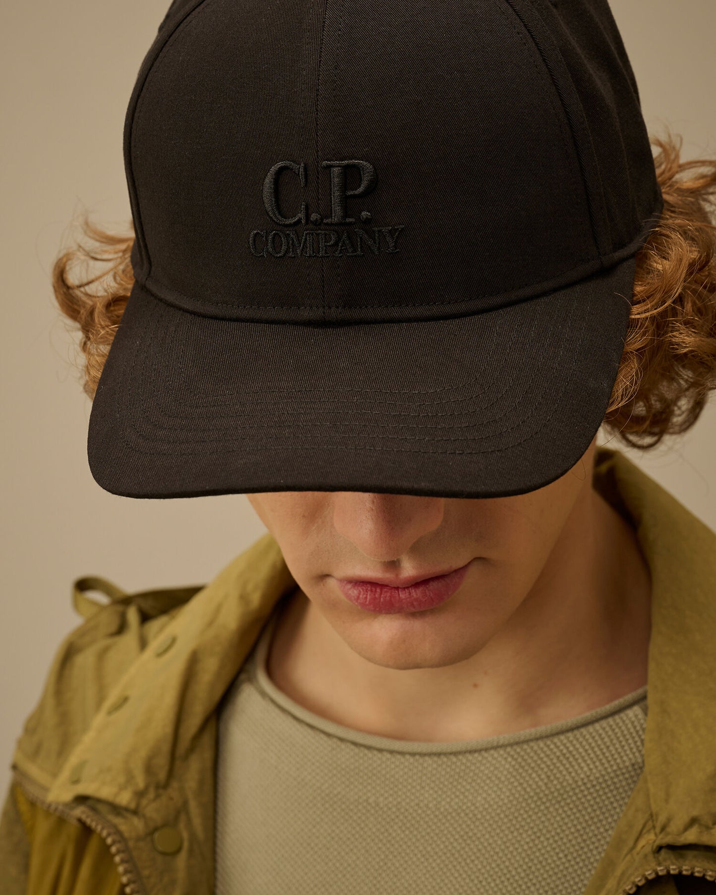 Gabardine Logo Cap, BLACK