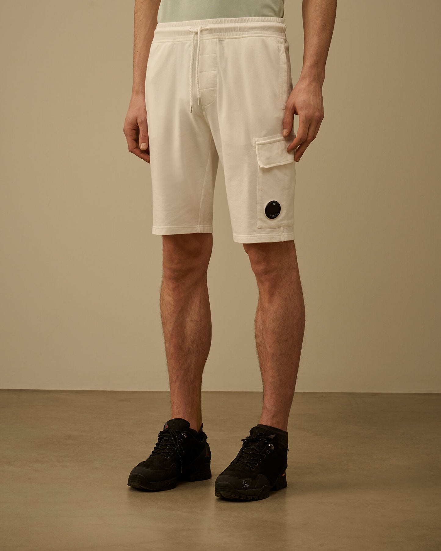 Light Fleece Cargo Lens Sweatshorts, GAUZE WHITE