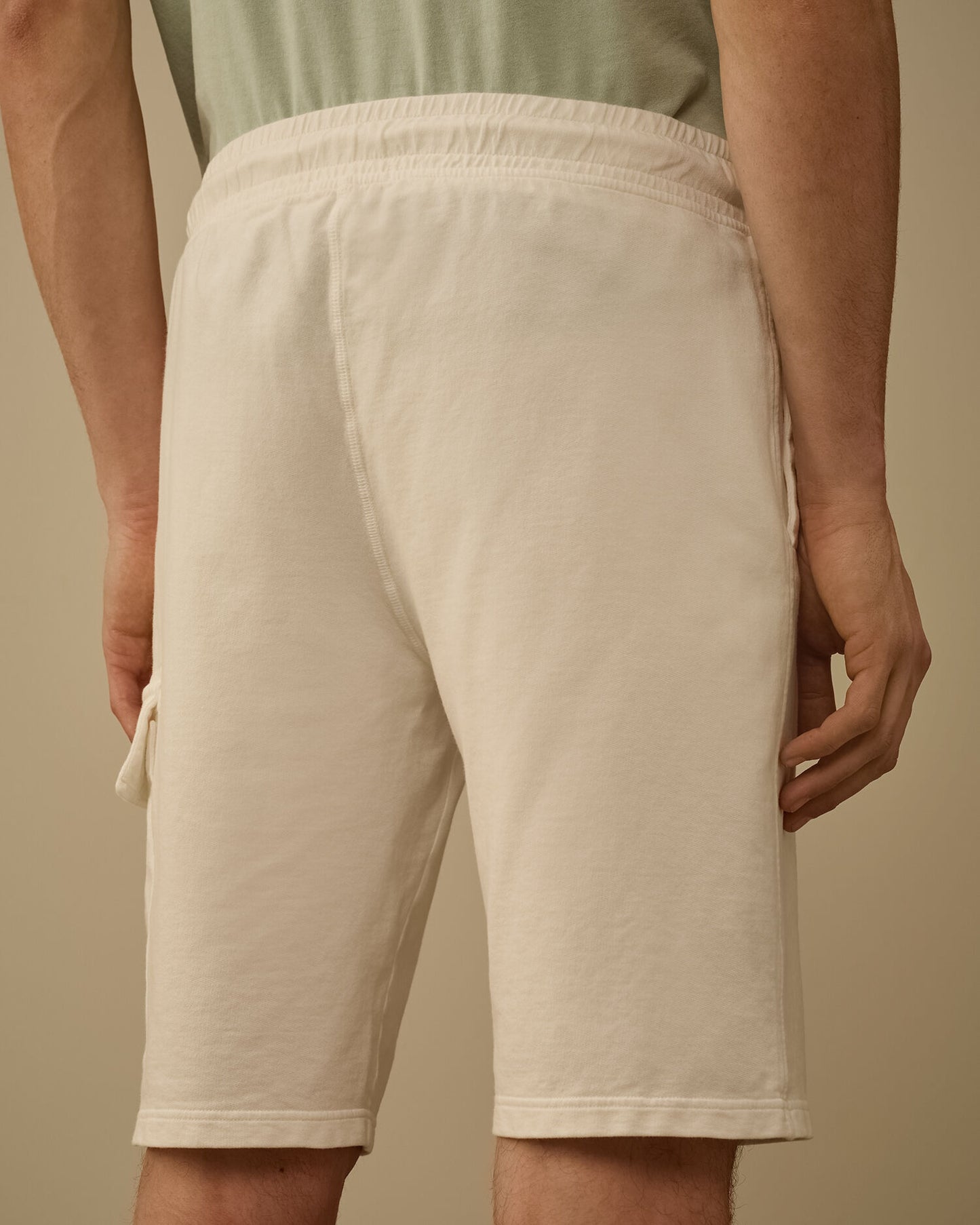 Light Fleece Cargo Lens Sweatshorts, GAUZE WHITE