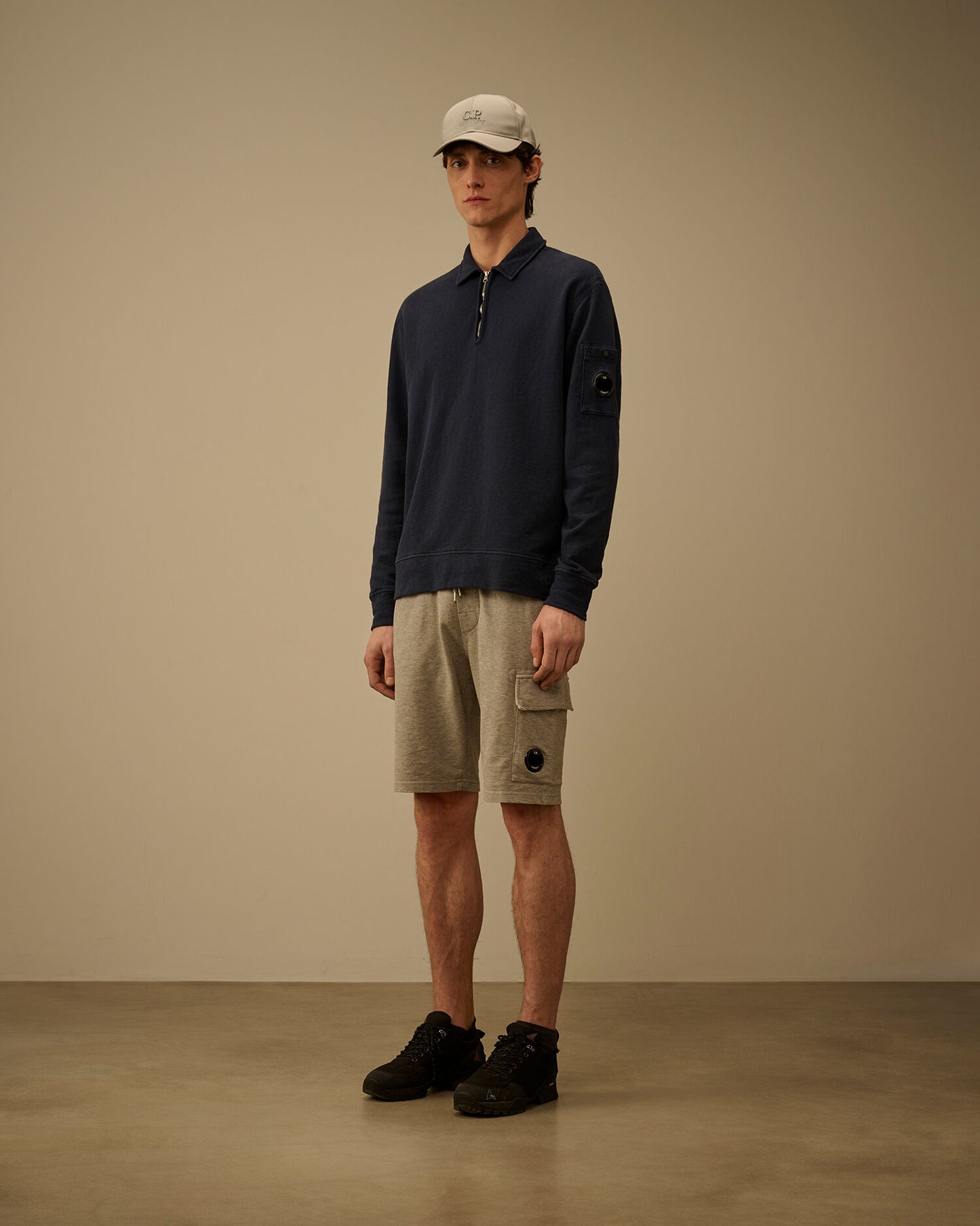 Light Fleece Cargo Lens Sweatshorts, GREYSTONE MELANGE