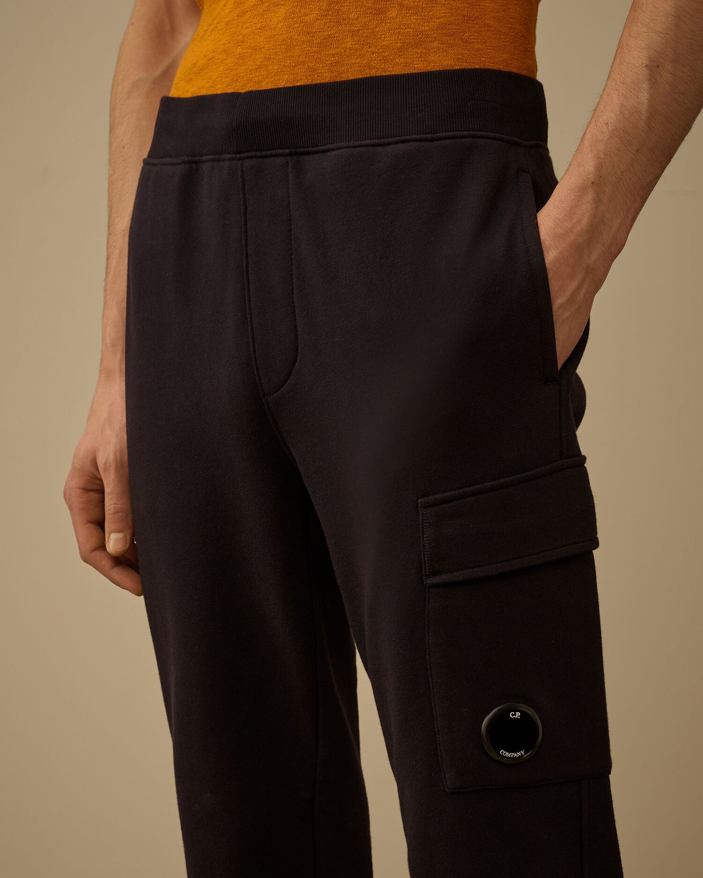 Diagonal Raised Fleece Cargo Lens Sweatpants, TOTAL ECLIPSE - BLUE