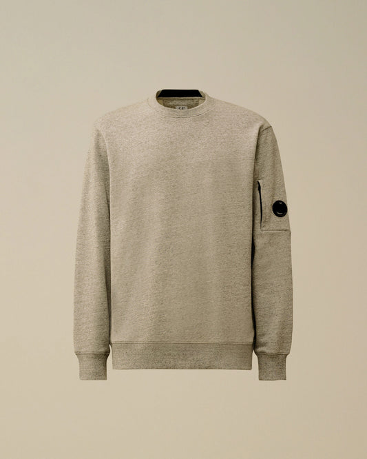 Diagonal Raised Fleece Crewneck Lens Sweatshirt, GREYSTONE MELANGE