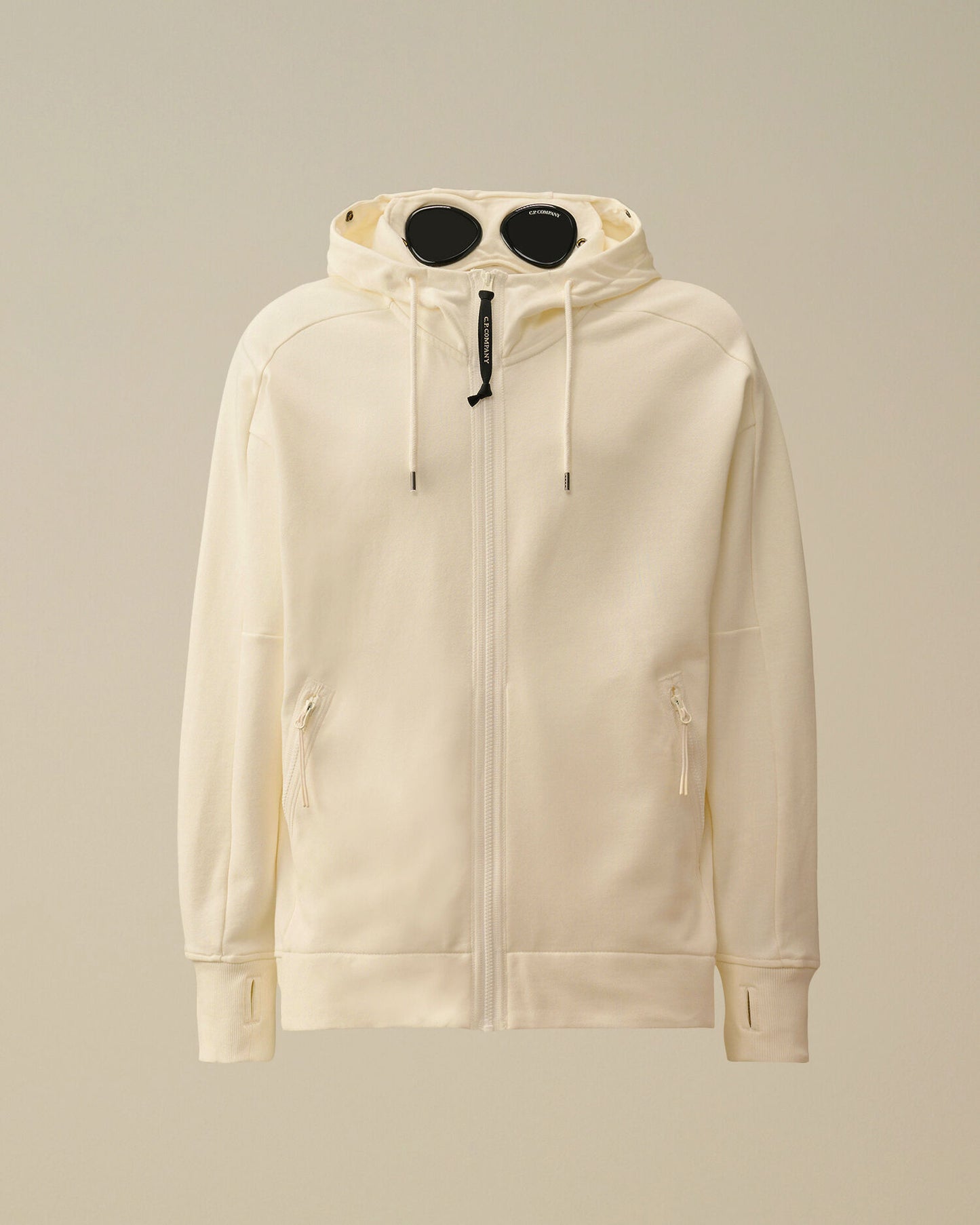 Diagonal Raised Fleece Goggle Sweatshirt, GAUZE WHITE