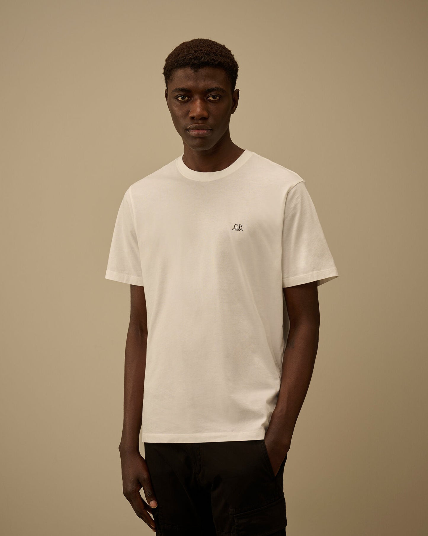 30/1 Jersey Short Sleeve Goggle T-Shirt, GAUZE WHITE