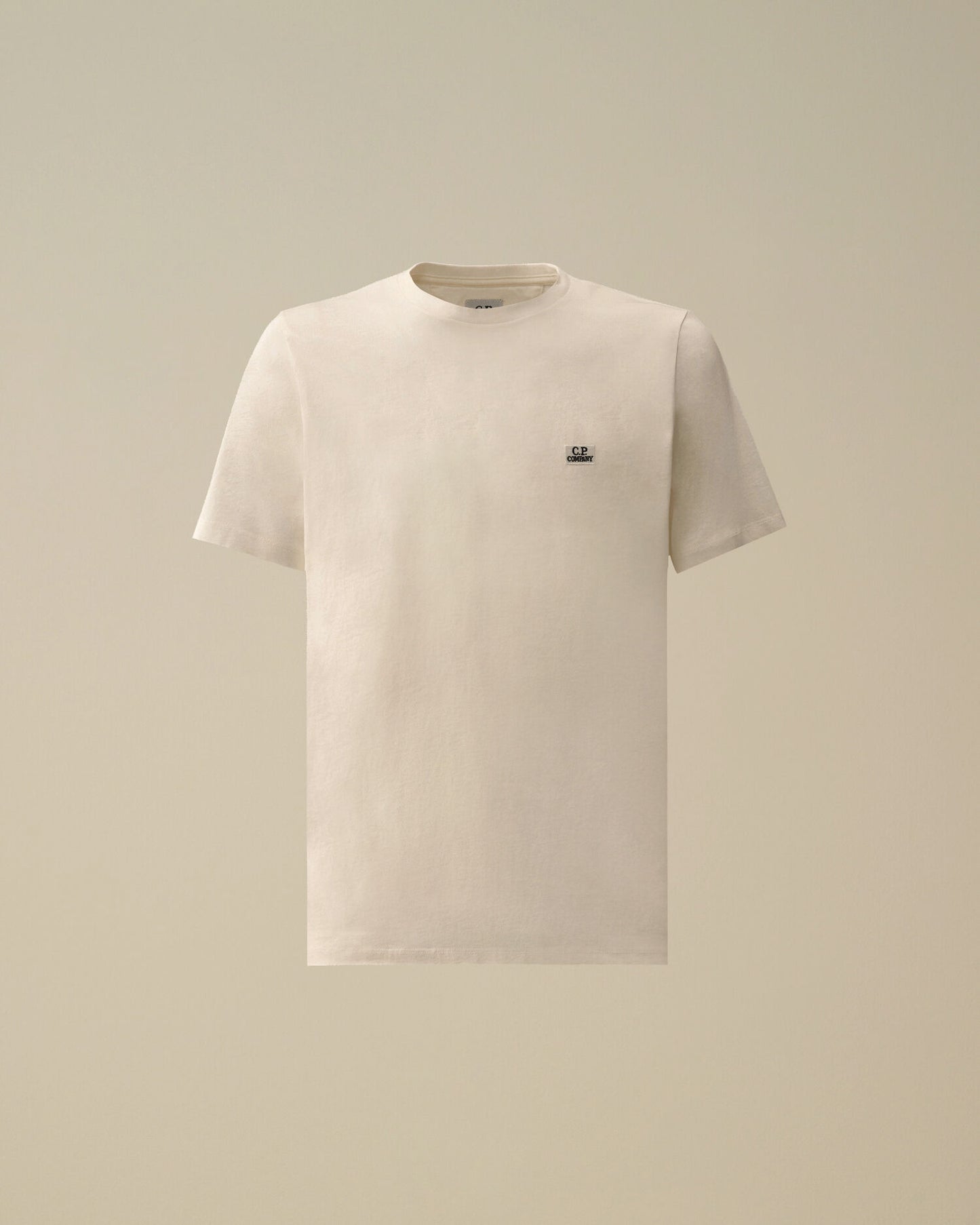 30/1 Jersey Short Sleeve Logo Patch T-Shirt, GAUZE WHITE