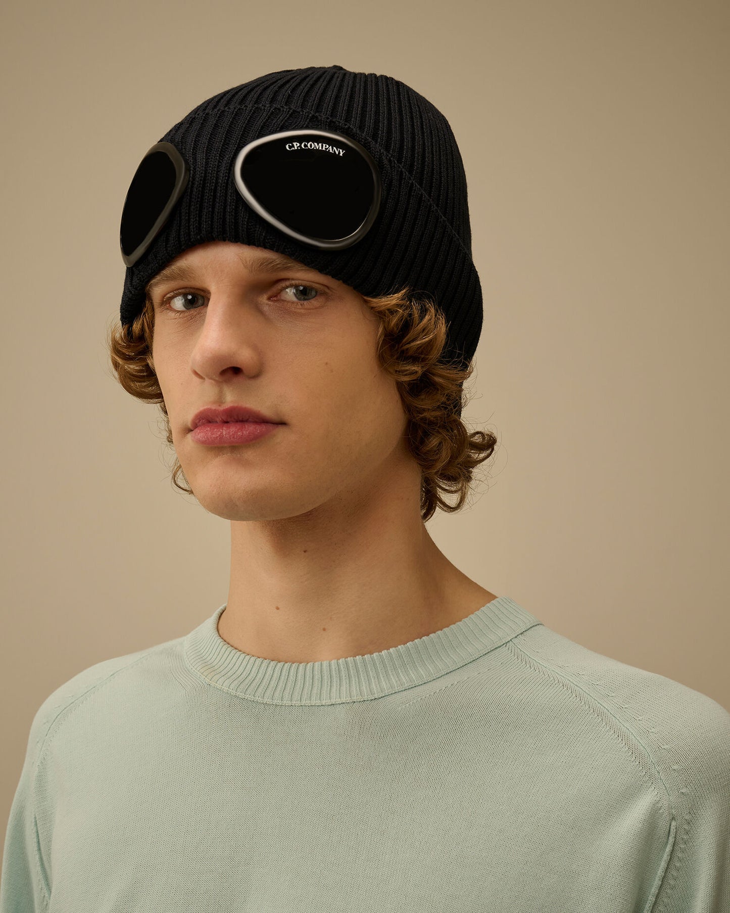 Cotton Goggle Beanie, TOTAL ECLIPSE - BLUE