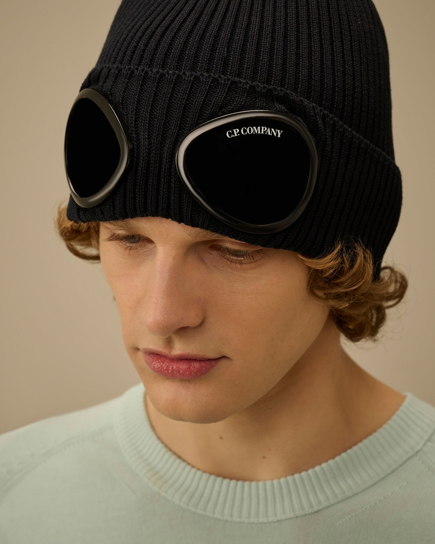 Cotton Goggle Beanie, TOTAL ECLIPSE - BLUE